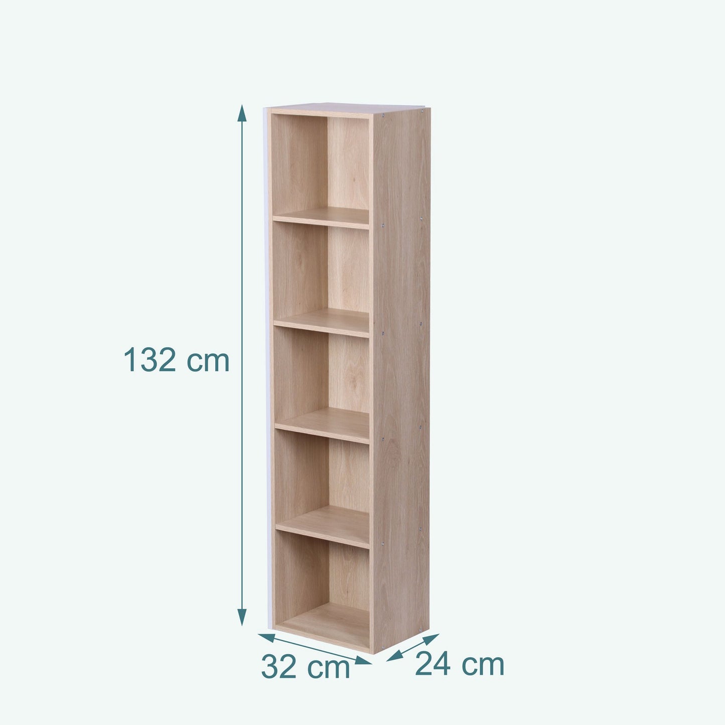 Cube Bookcase, Freestanding Shelf with Storage Compartments