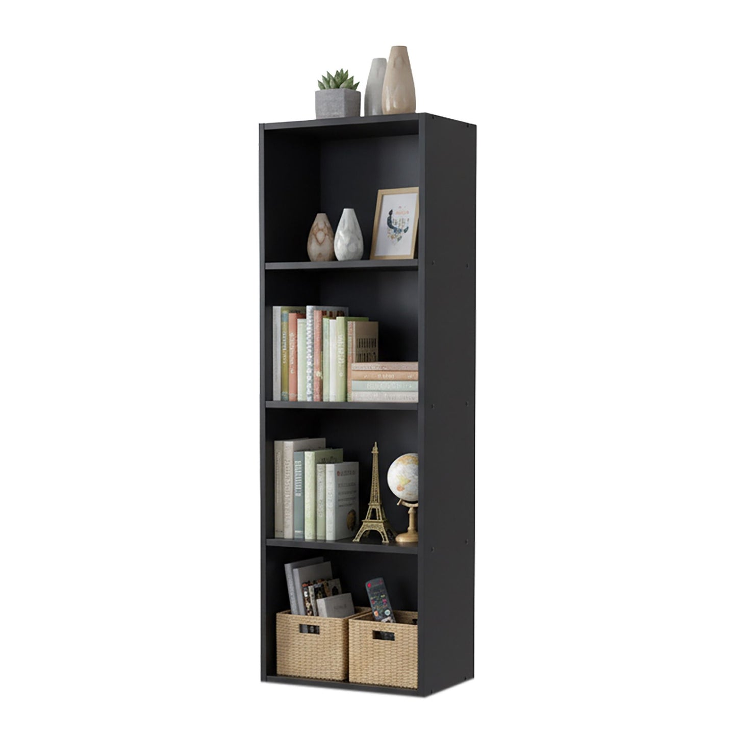 Cube Bookcase with Open Compartments, Freestanding