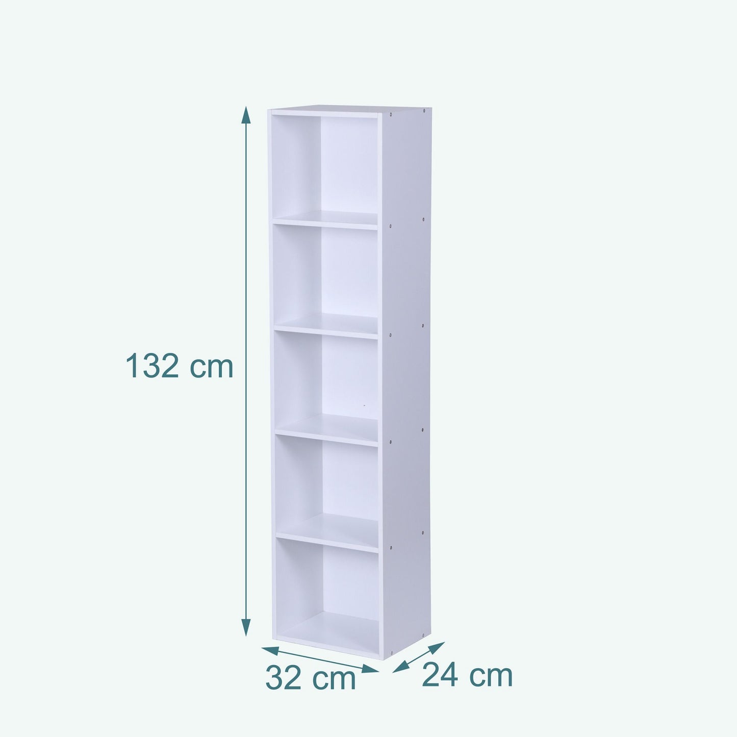 Cube Bookcase with Open Compartments, Freestanding