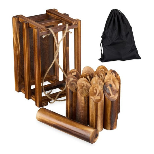 Cube game with wooden box
