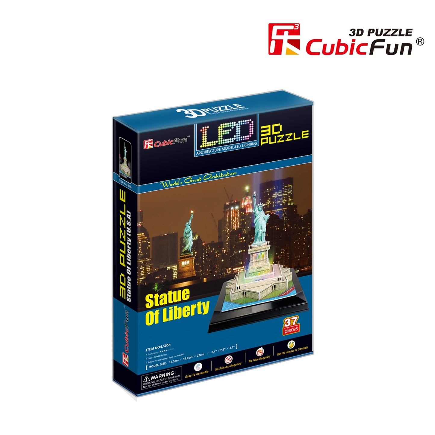 Cubicfun 3D Puzzle With Led Statue Of Liberty
