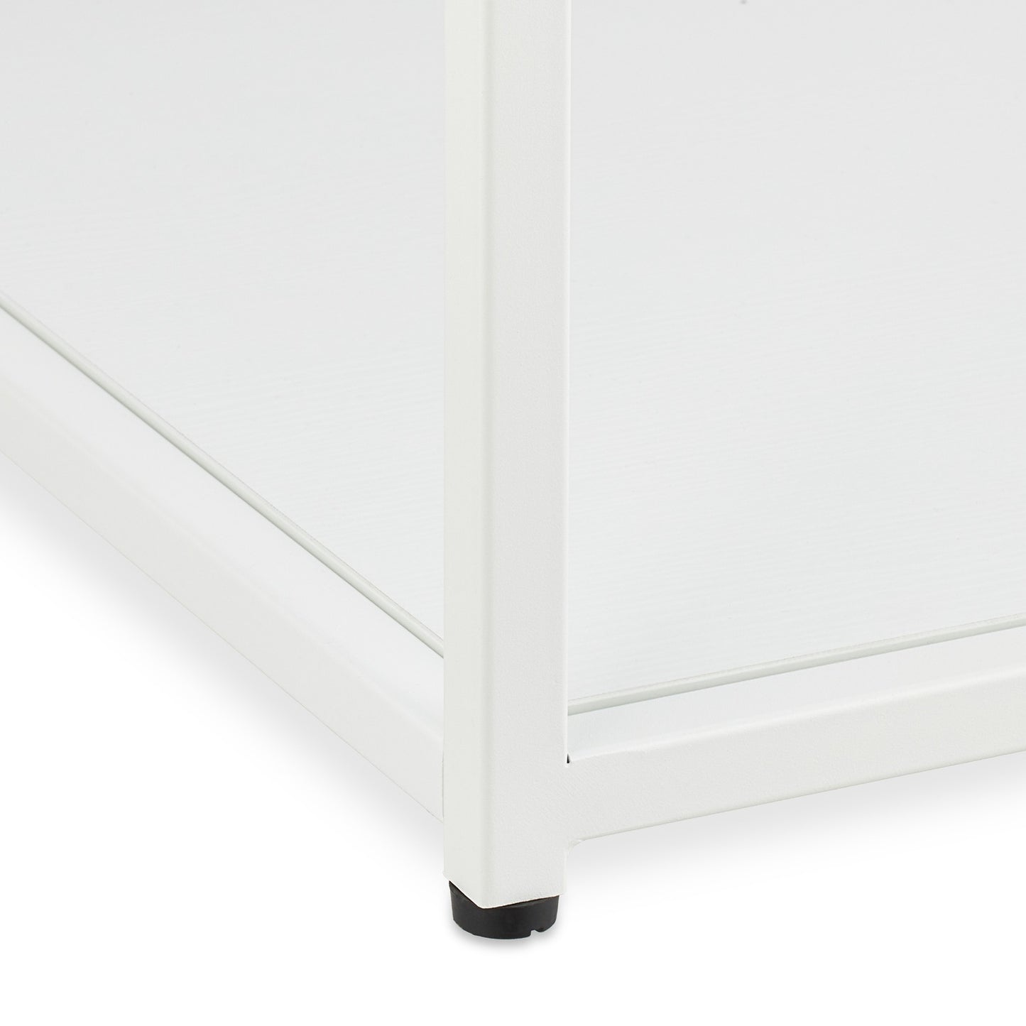 Cuboid side table with glass