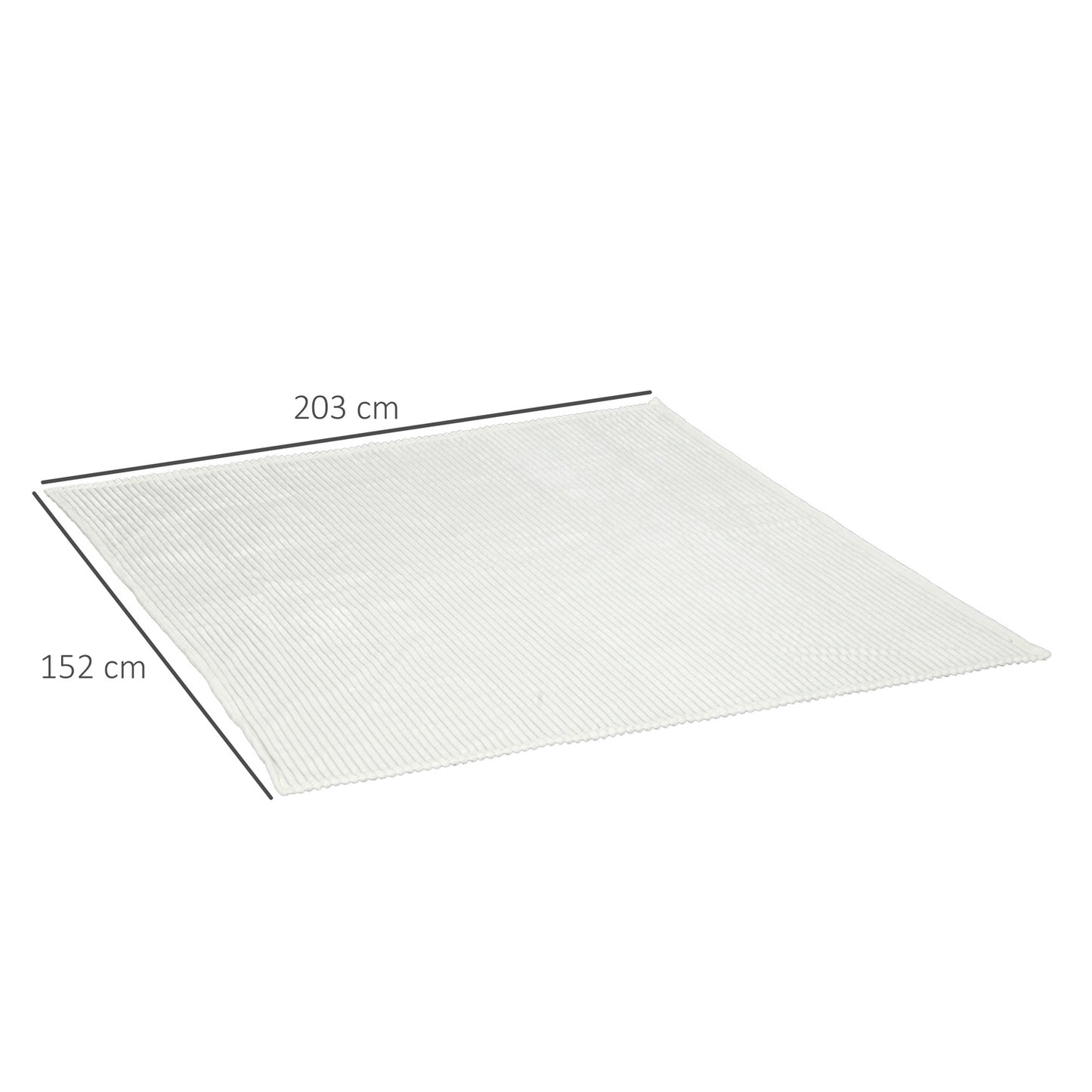 Fluffy fleece sofa Bed blanket, cream, 203 x 152 cm