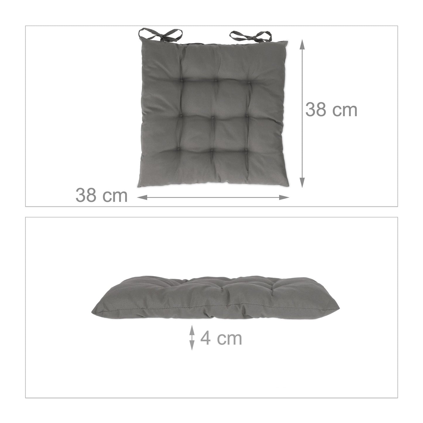 Cushion gray set of 4
