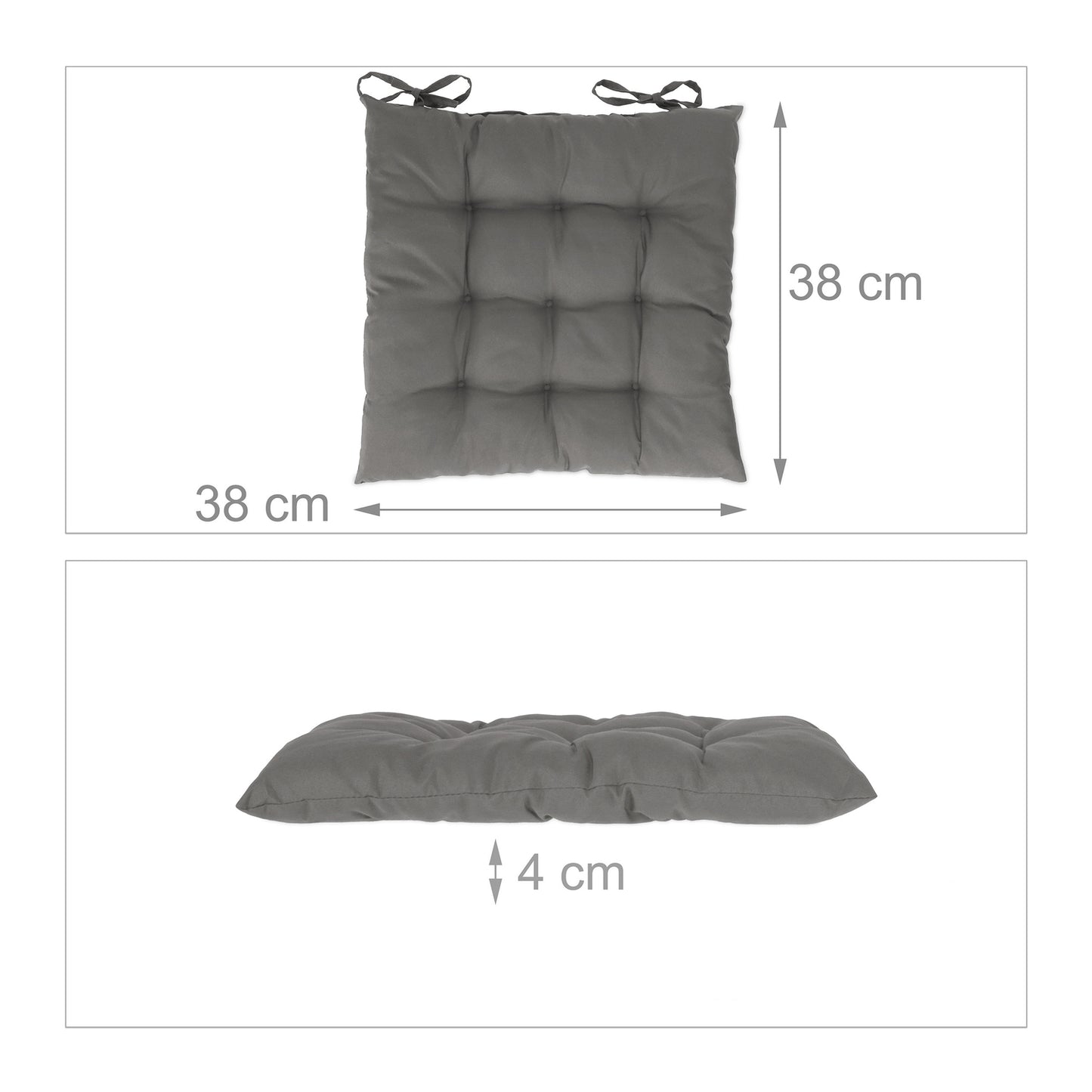 Cushion gray set of 4