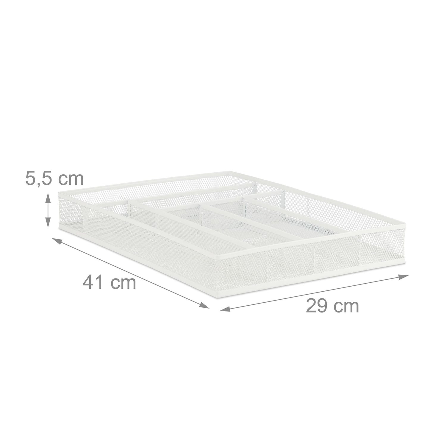 Cutlery box 6 compartments metal