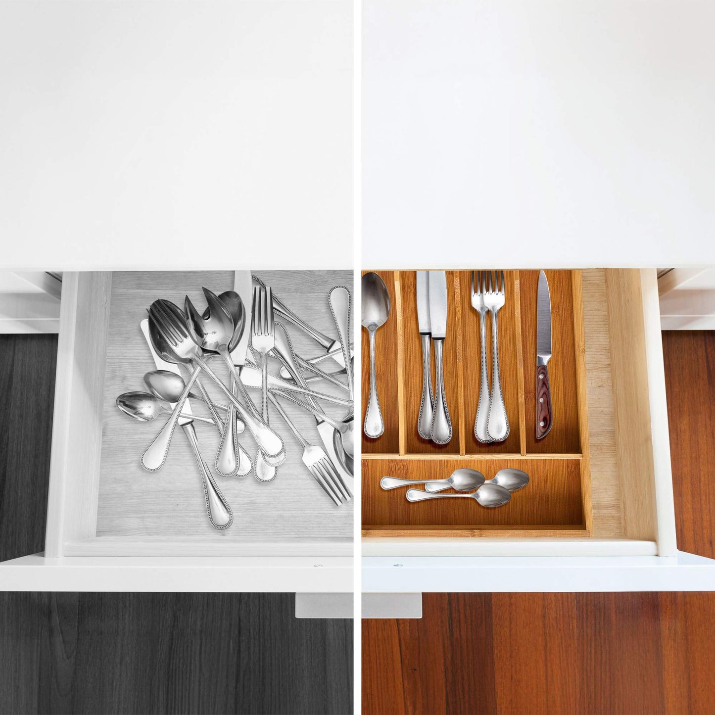 Cutlery box bamboo 34 x 25 x 4.5 cm