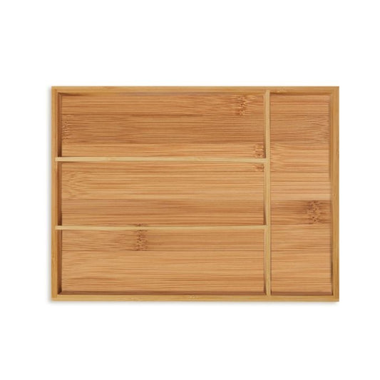 Cutlery box bamboo 4 compartments