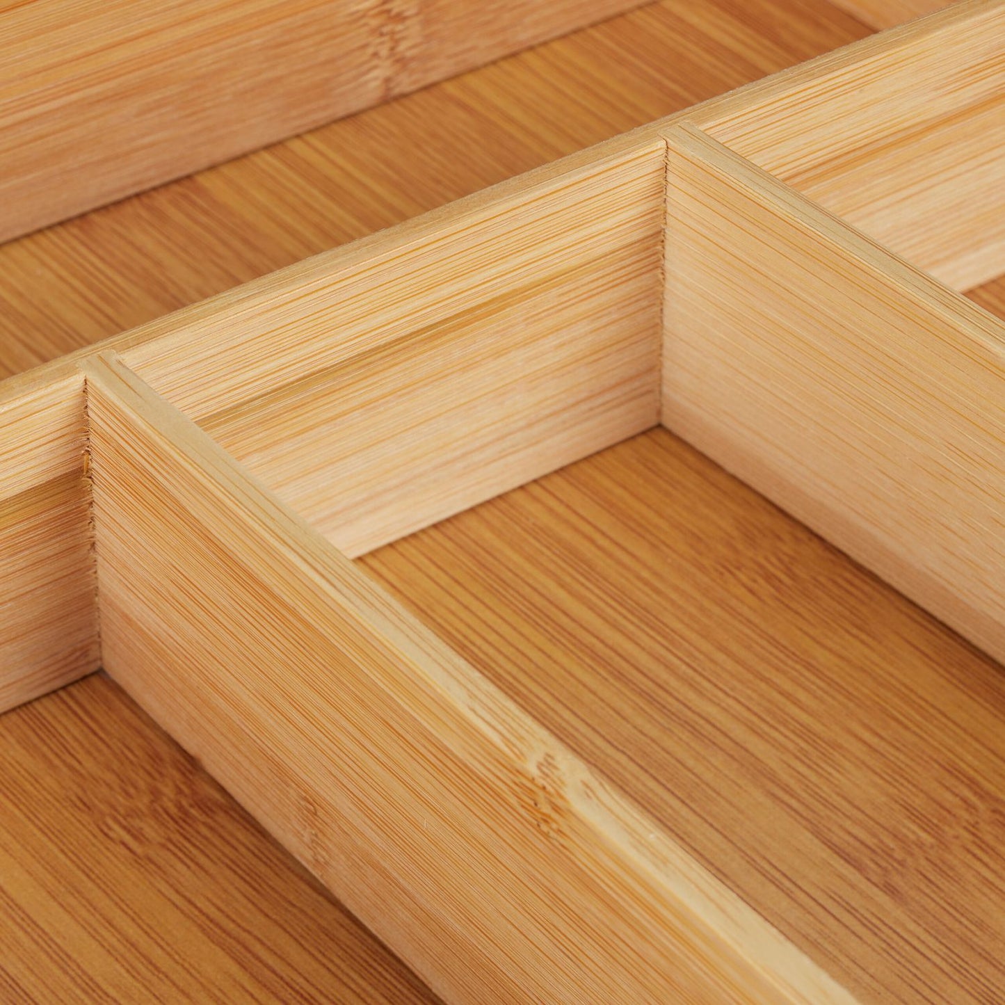 Cutlery box bamboo 4 compartments