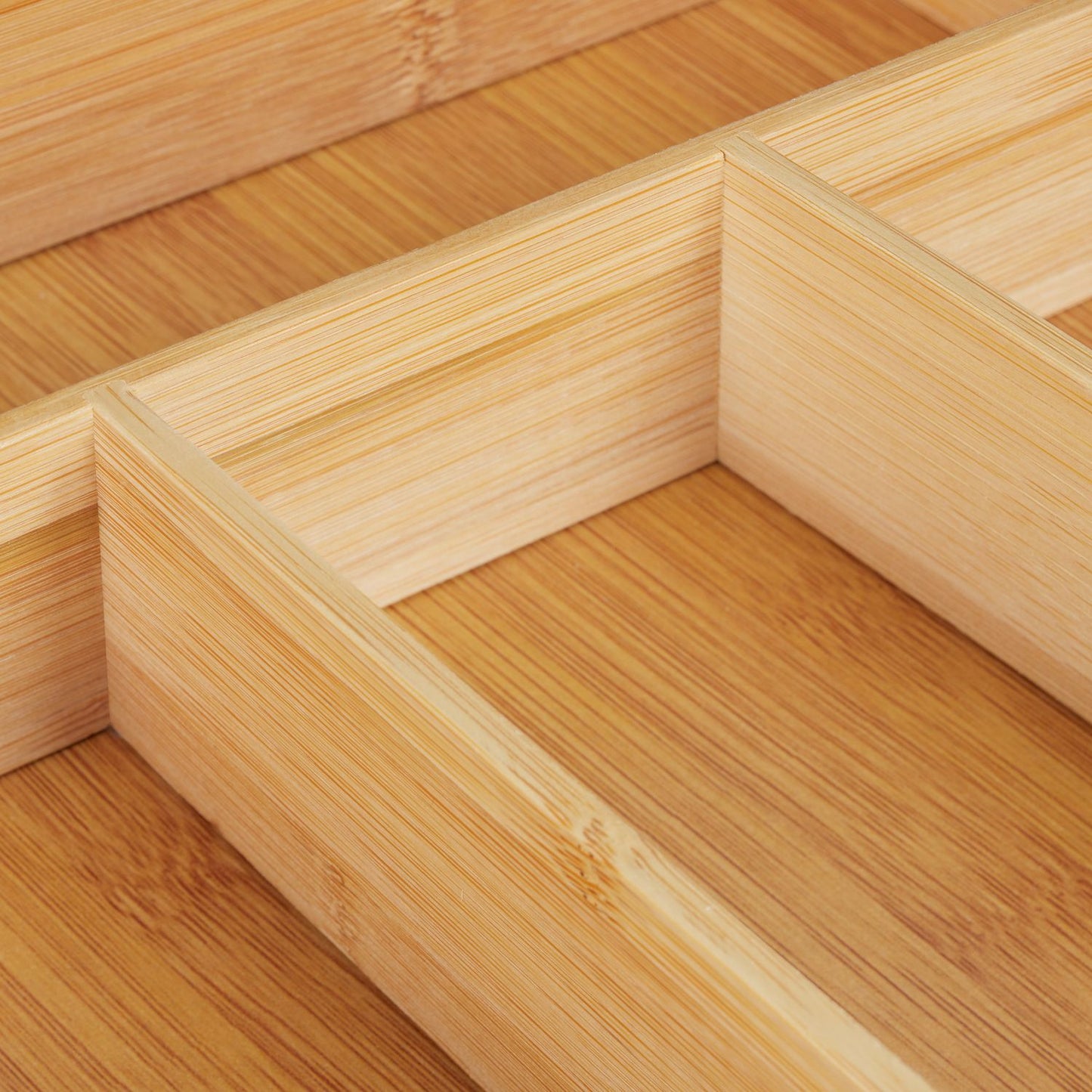Cutlery box bamboo 4 compartments