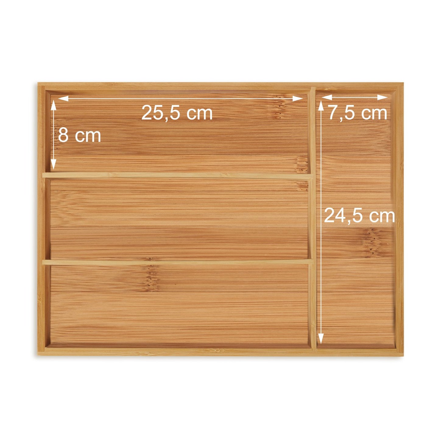 Cutlery box bamboo 4 compartments