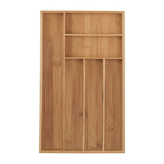 Cutlery box bamboo 6 compartments