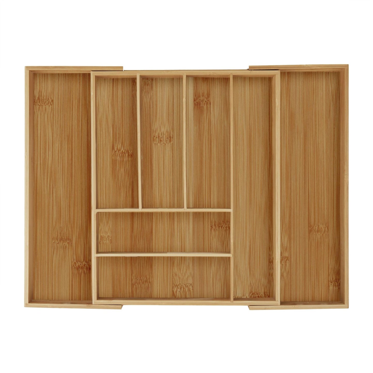 Cutlery box bamboo extendable