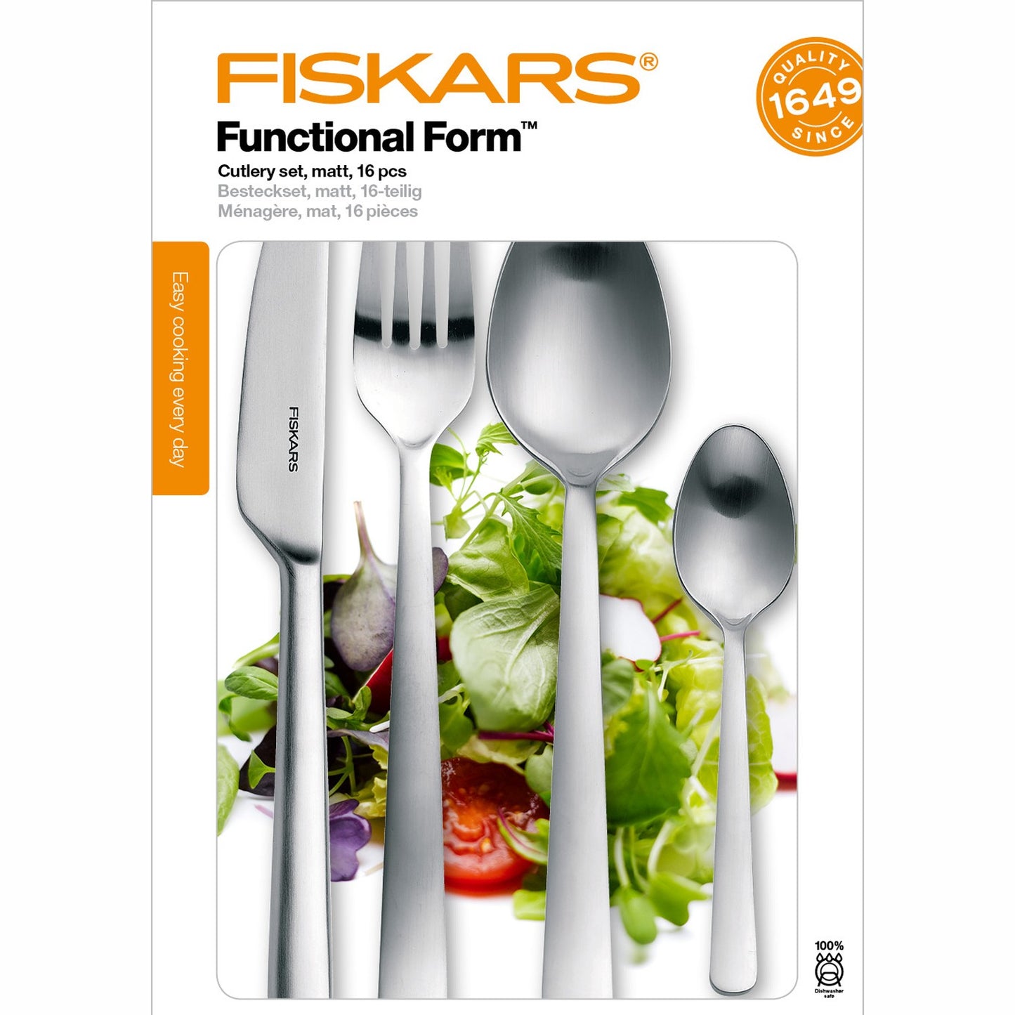 Cutlery set 16 pieces in gift box matt