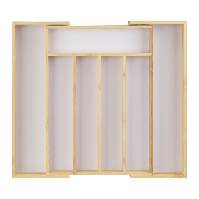 Cutlery tray bamboo 40 cm extendable