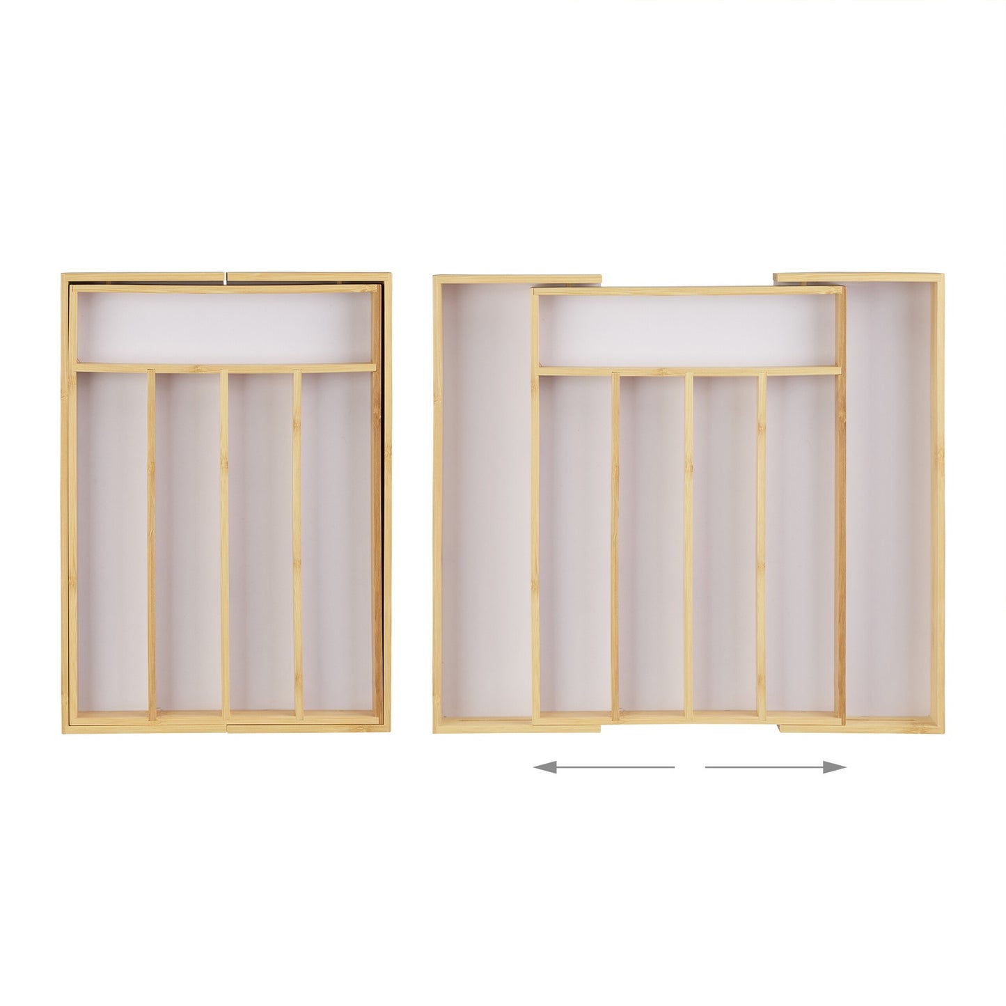 Cutlery tray bamboo 40 cm extendable