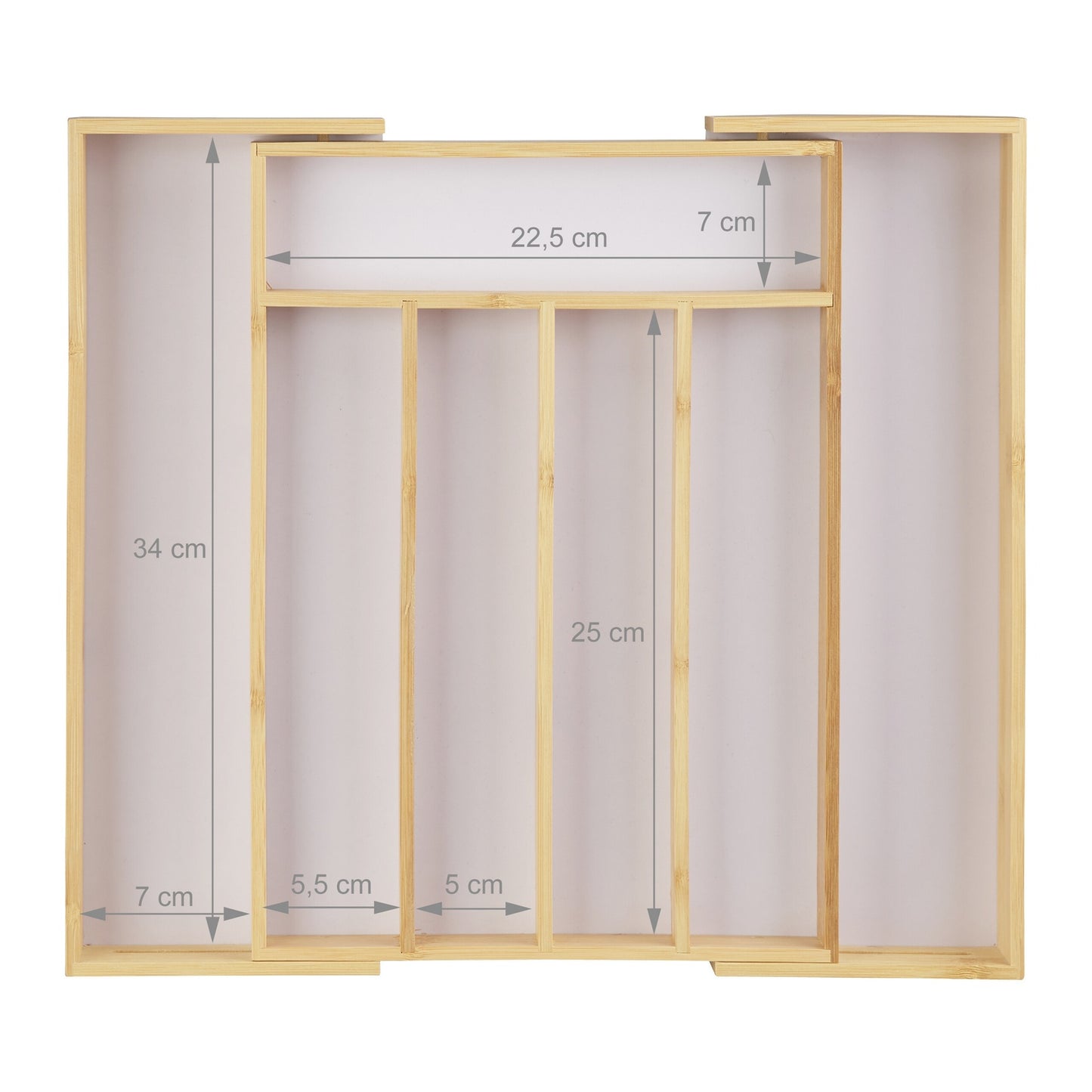 Cutlery tray bamboo 40 cm extendable