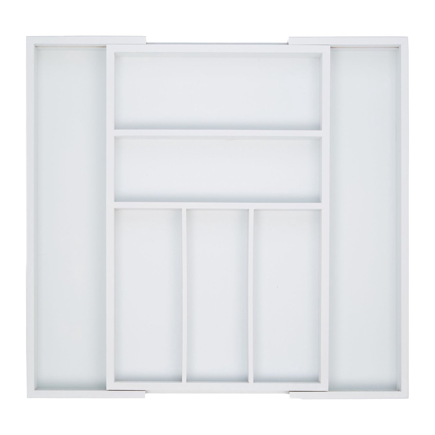 Cutlery tray bamboo white