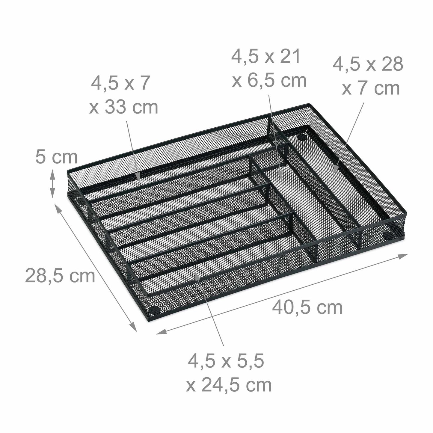 Cutlery tray for metal boxes