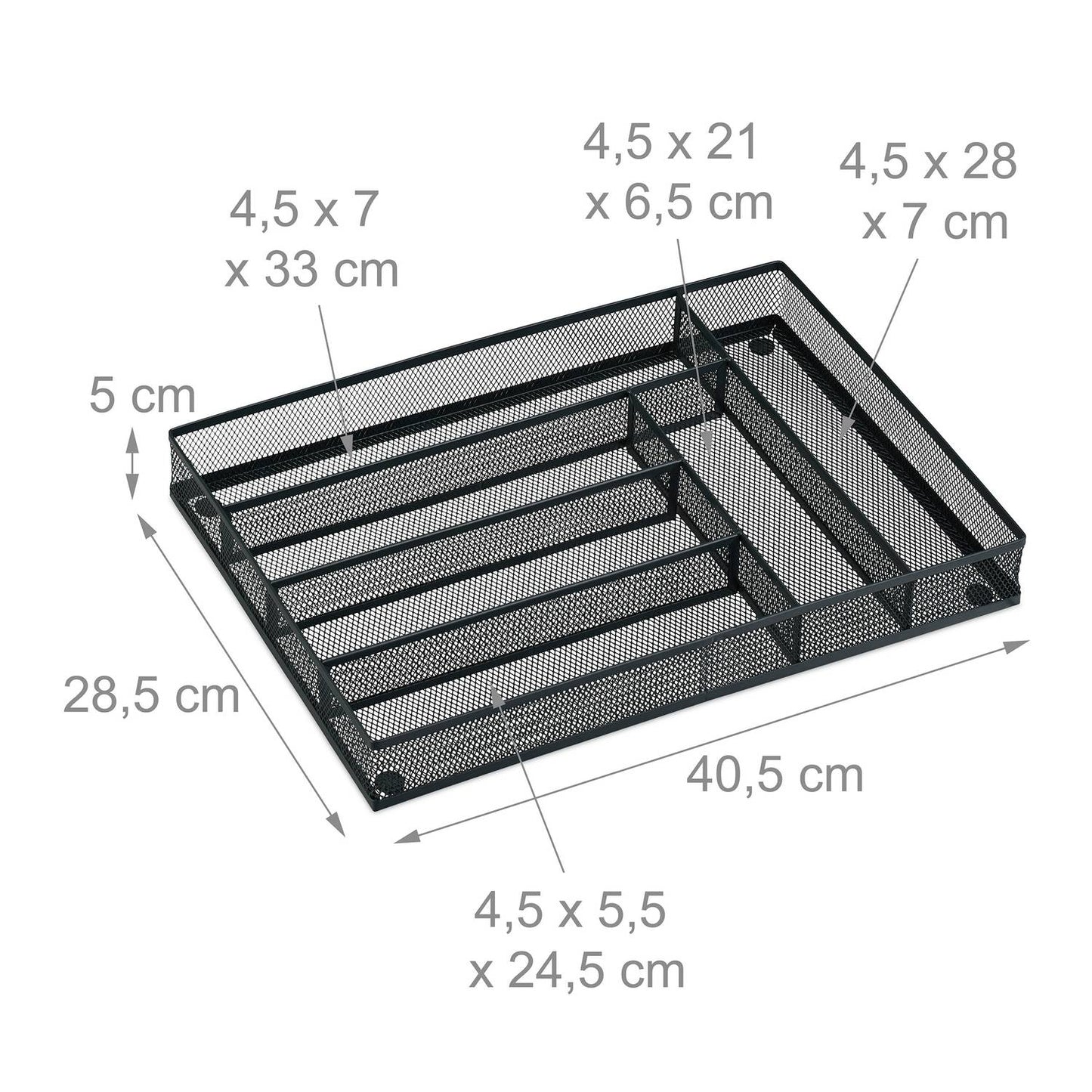 Cutlery tray for metal boxes
