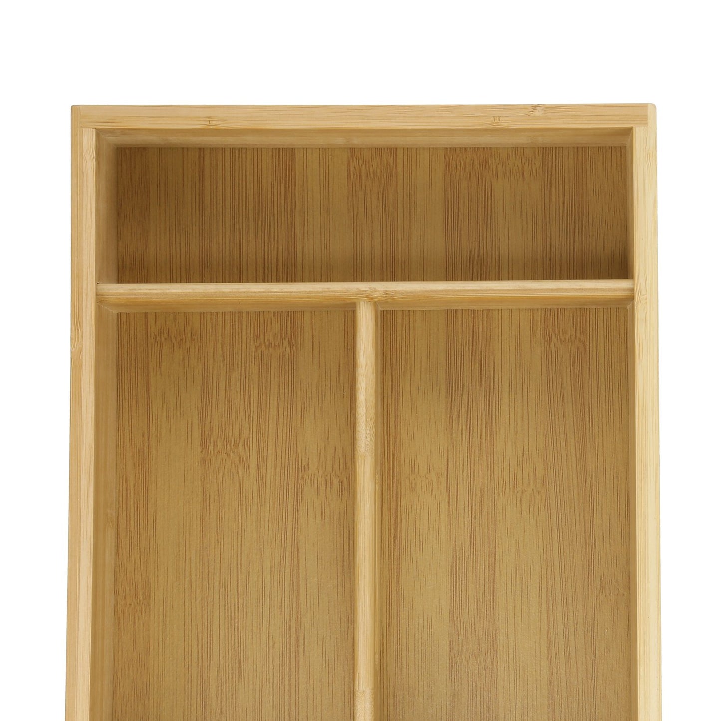 Cutlery tray in bamboo with carrying handle