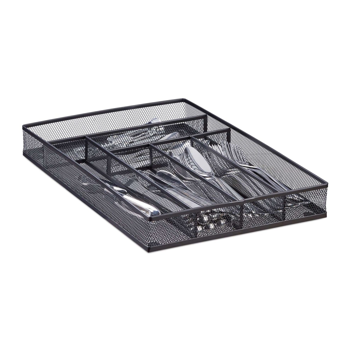 Cutlery tray in metal mesh L