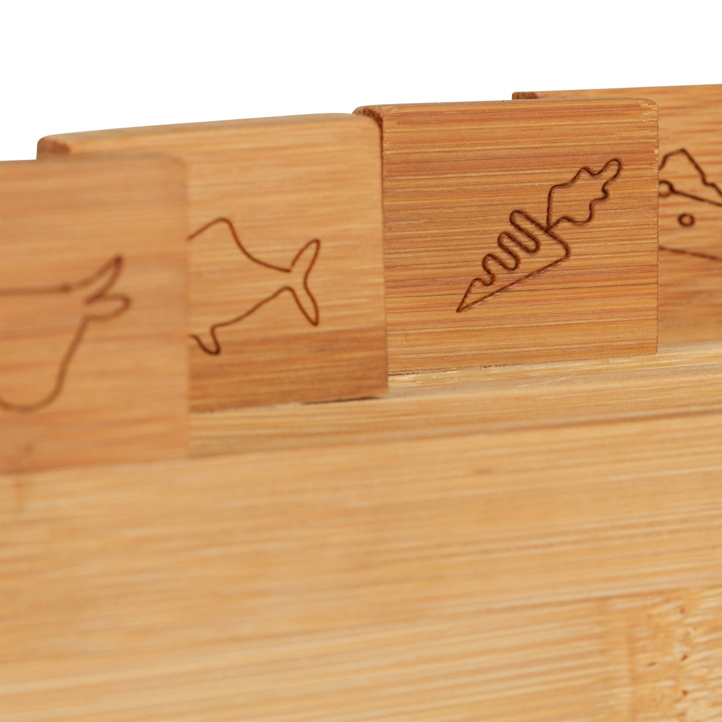 Cutting board set of 4 with stand