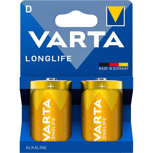 D Batteries, Long-Lasting, 2-Pack, Alkaline