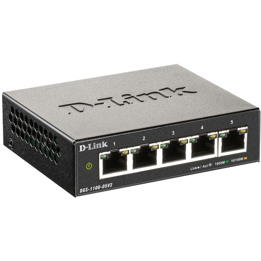 DGS-1100-05V2 5-port Smart Administerable Gigabit switch