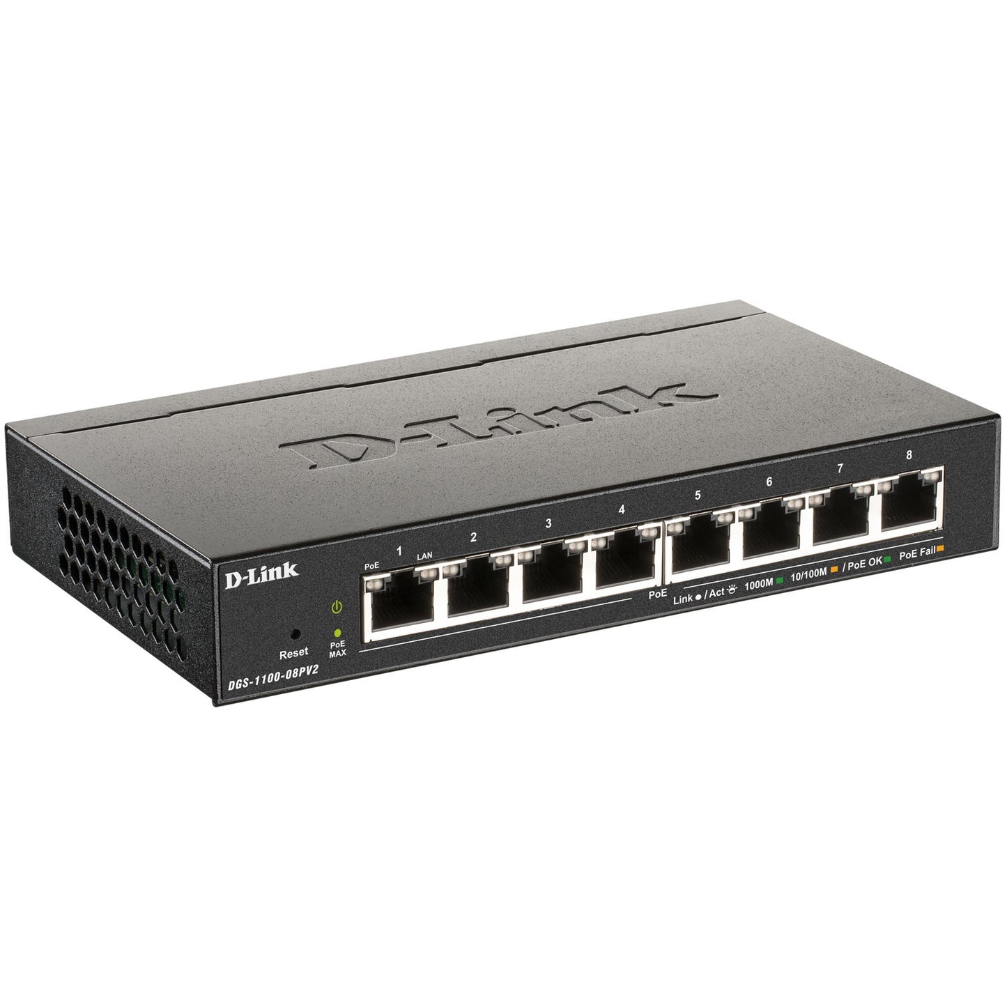 DGS-1100-08PV2 8-Port PoE Administerable Gigabit switch