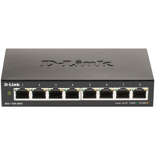 DGS-1100-08V2 8-port Smart Administerable Gigabit switch