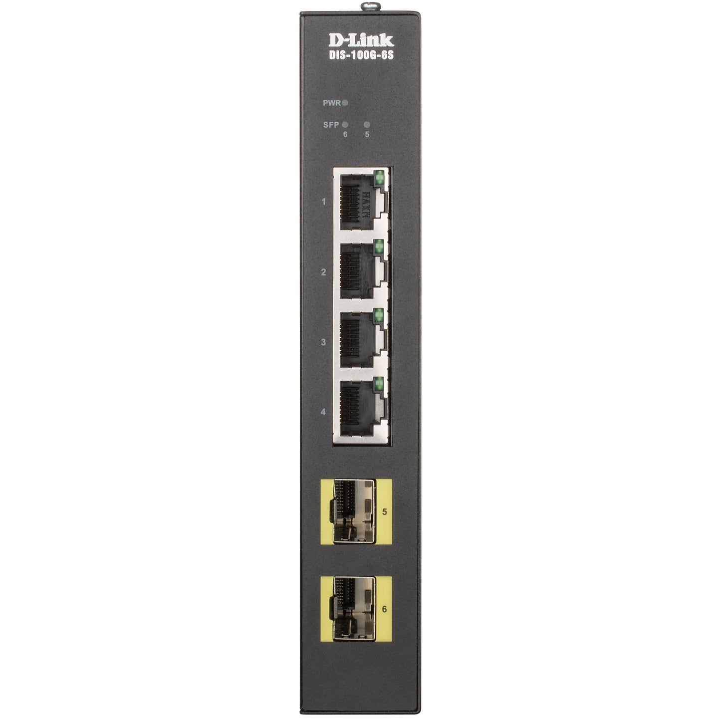 DIS-100G-6S 4-port Gigabit Industrial Switch with 2 x 100/1000M SFP