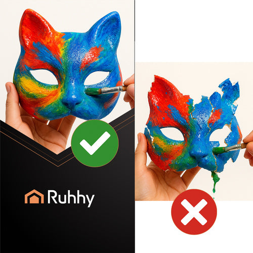 DIY Cat Masks, 10 Pcs Set for Painting & Crafts