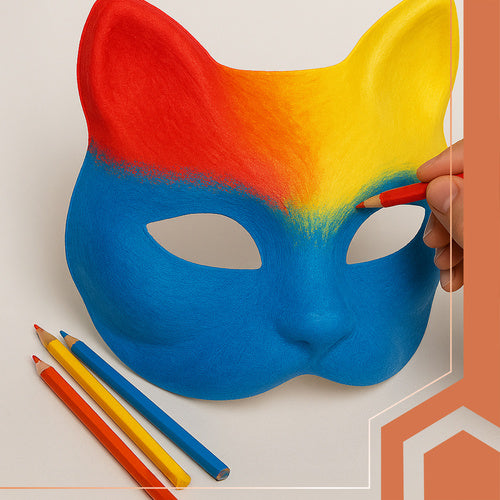 DIY Cat Masks, 10 Pcs Set for Painting & Crafts