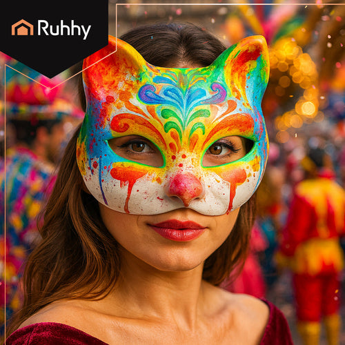 DIY Cat Masks, 10 Pcs Set for Painting & Crafts