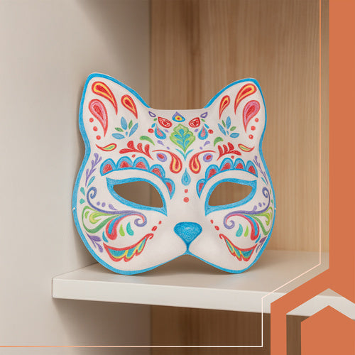 DIY Cat Masks, 10 Pcs Set for Painting & Crafts