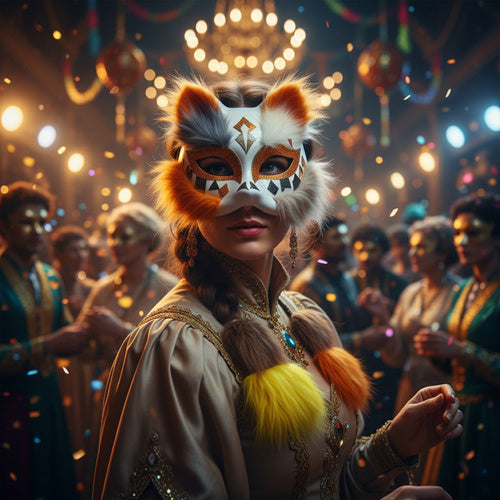 DIY Cat Masks Set, 6 Pcs with Accessories