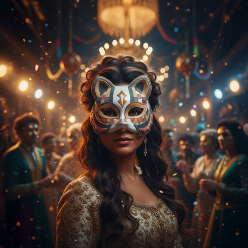 DIY Cat Masks Set, 6 Pcs with Accessories