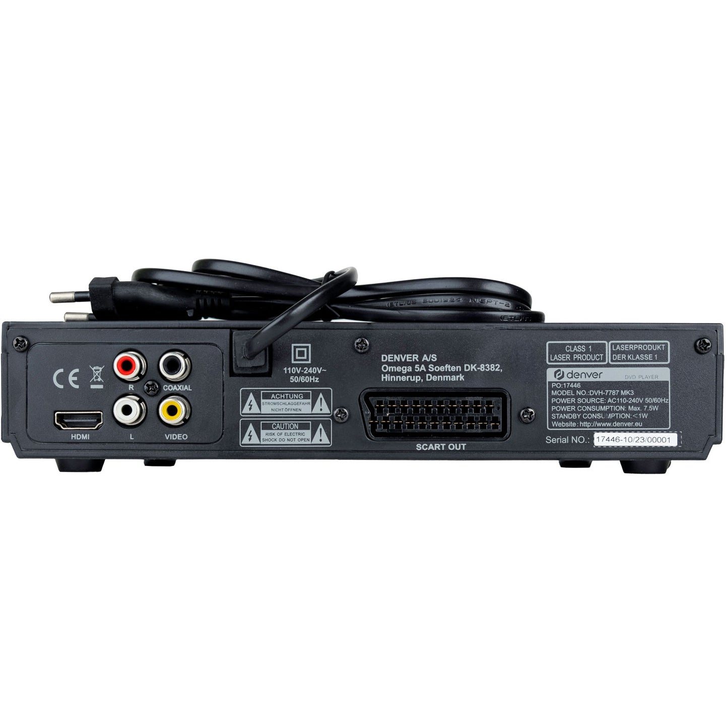 DVD Player with HDMI, Scart, USB – Multi-Region, 1080P
