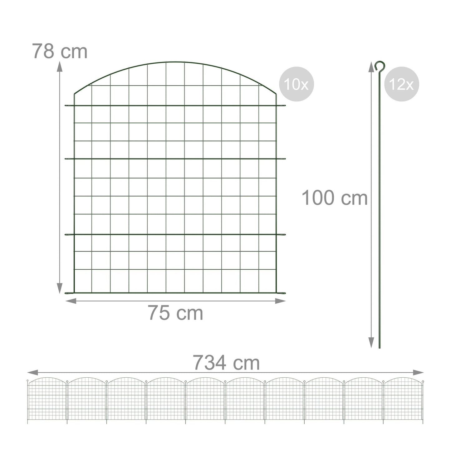 Dam fence with top arch