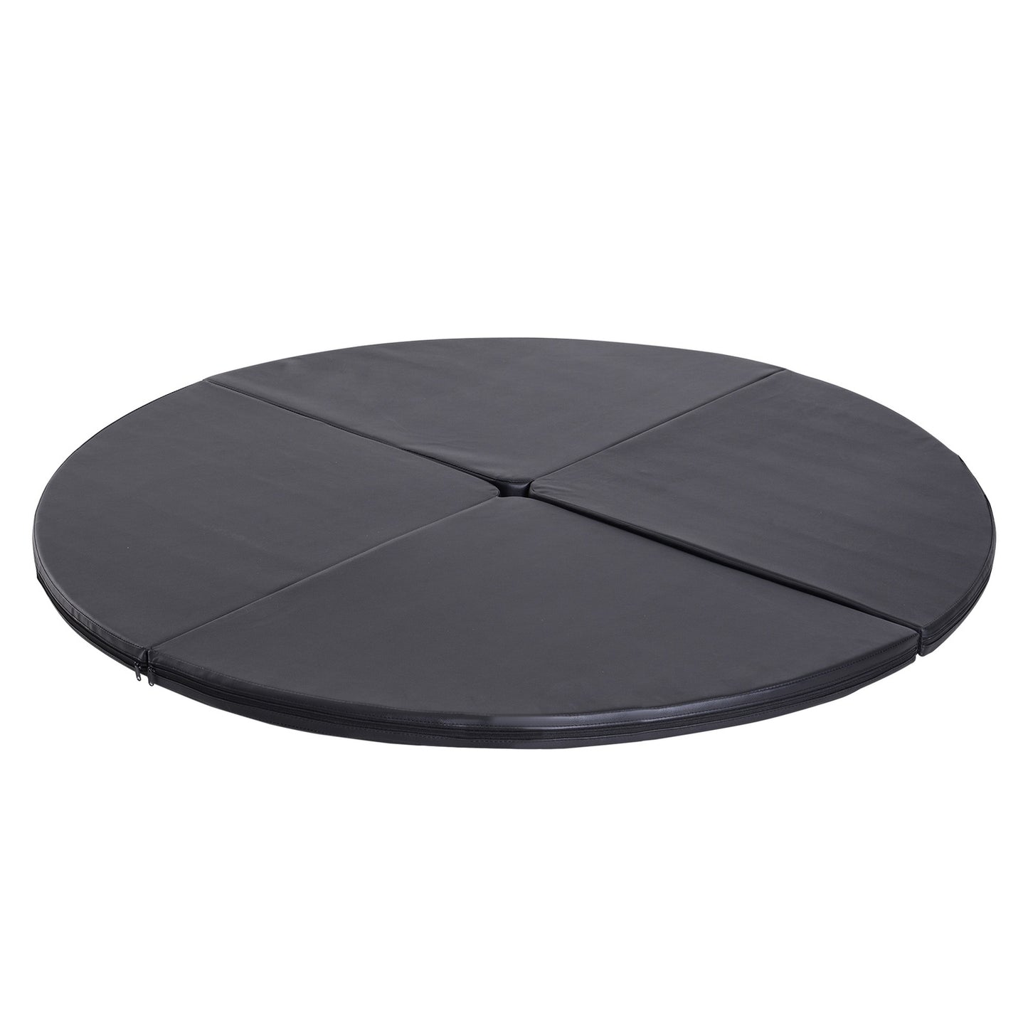 Black shock-absorbing dance pole mat, Ø 150cm, foldable