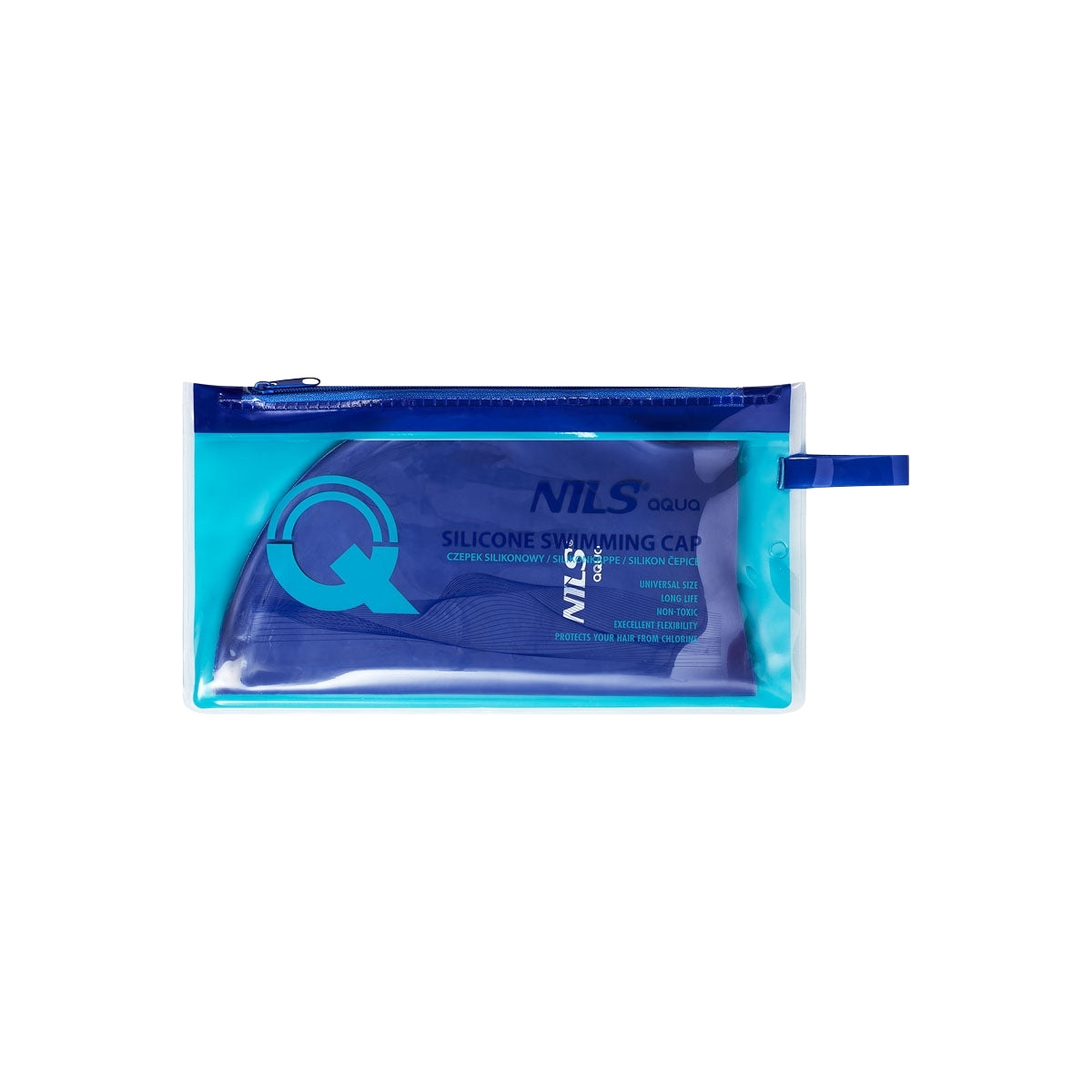 Dark Blue Silicone Swimming Cap, Solid Color
