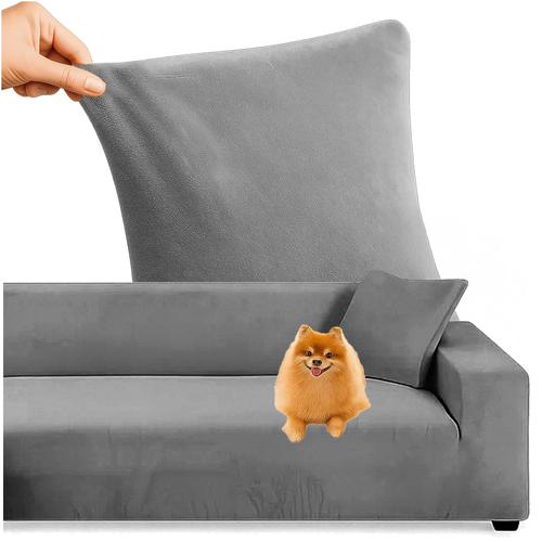 Dark Gray Sofa Cover, 145-185cm Stretch Fabric