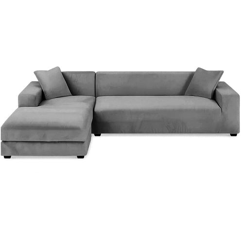 Dark Gray Sofa Cover, Stretch Fit 190-230cm