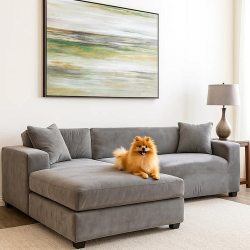 Dark Gray Sofa Cover, Stretch Fit 190-230cm