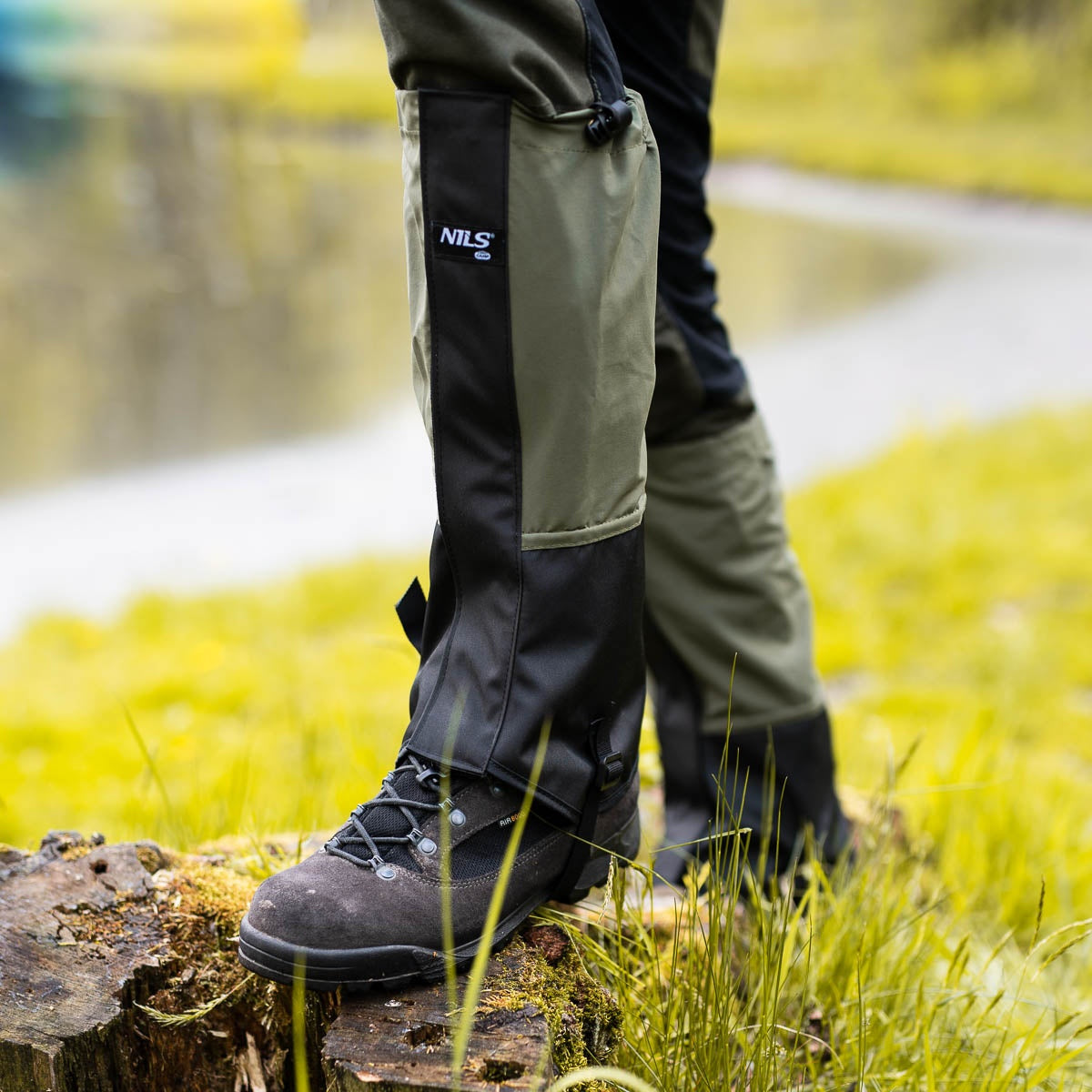 Dark Green Hiking Gaiters, Waterproof, Adjustable