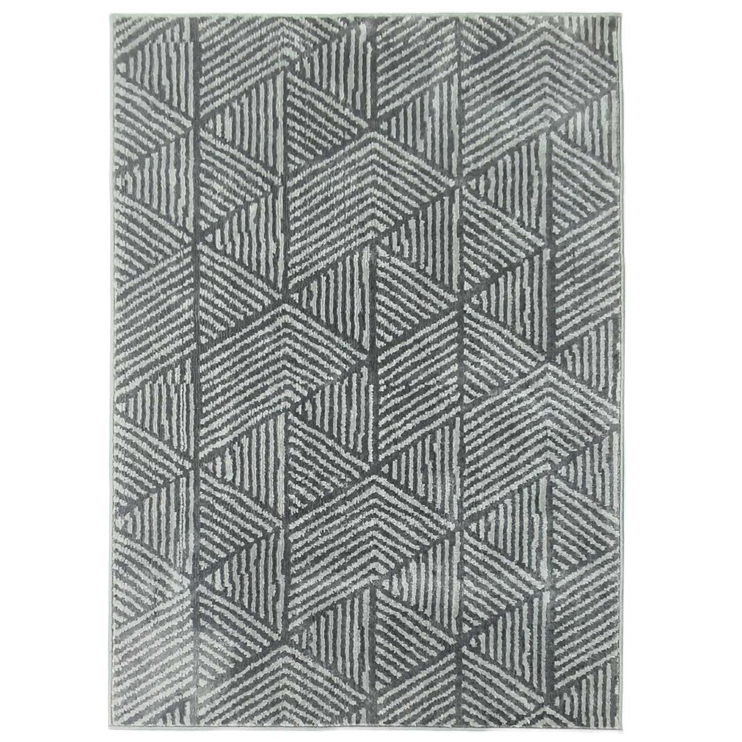 Dark Grey Washable Living Room Rug, 150 x 80 cm