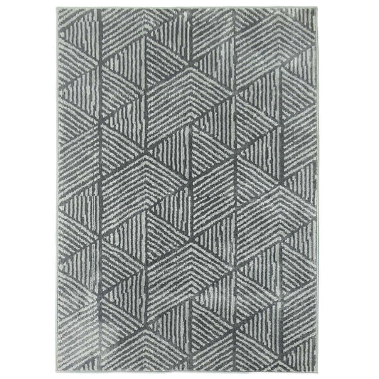 Dark Grey Washable Living Room Rug, 150 x 80 cm