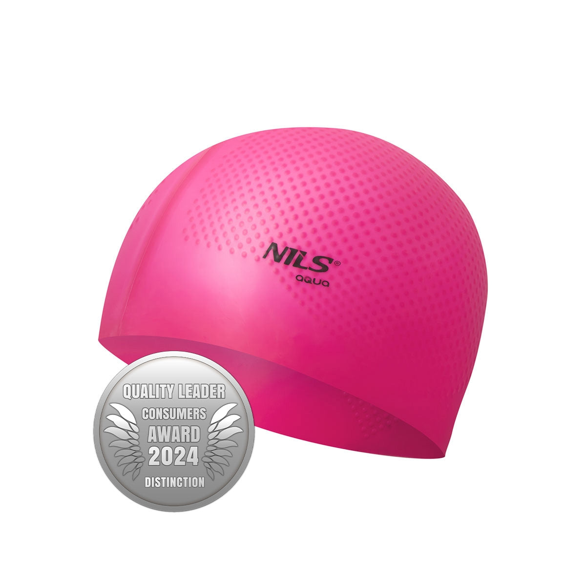 Dark Pink Silicone Swimming Cap, Solid Color