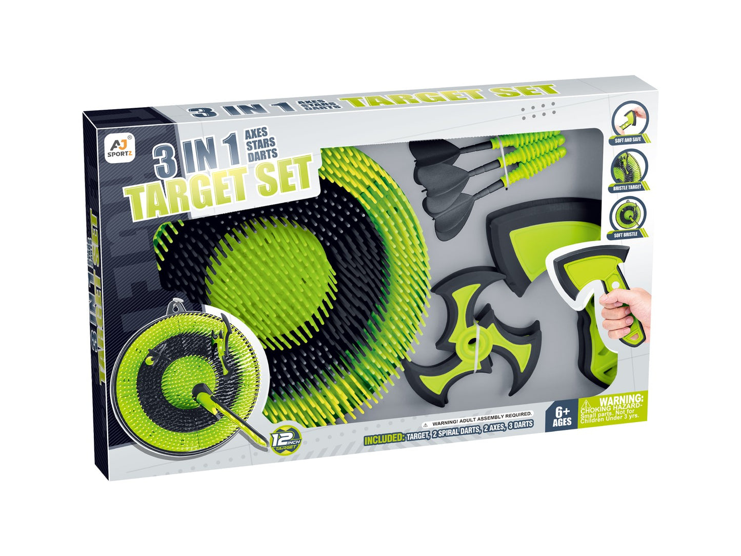 Dart Game Set with 3 Games in 1 Compact Design